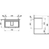 Шкафчик для раковины LAUFEN BASE 810285, с 2 ящиками, глянцевый белый 4.0235.2.110.261.1