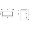 Тумба под раковину LAUFEN PALACE 89x46 мелованный дуб 4.0125.2.075.519.1